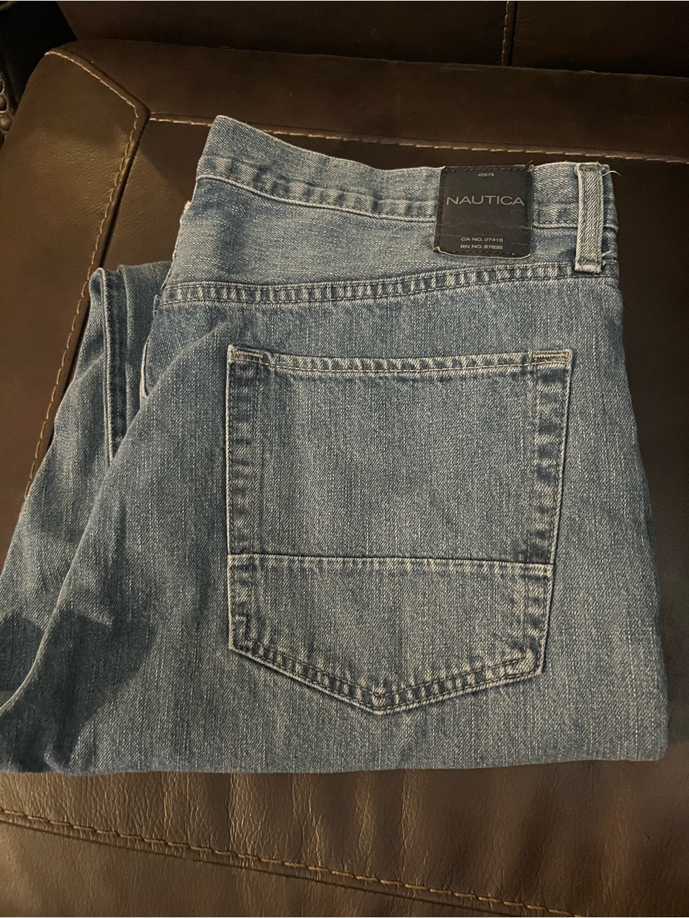 Nautica Men’s 36x34 Relaxed Fit Blue Denim Jeans